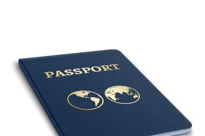 Vector international passport. 3D illustration