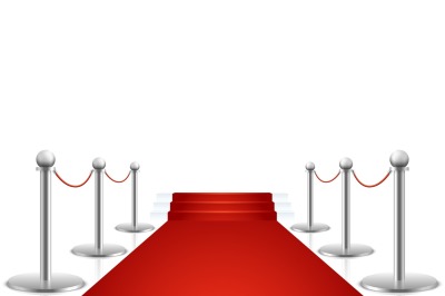 Red carpet with stairs vector illustration