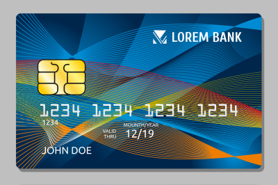 Credit cards design vector template