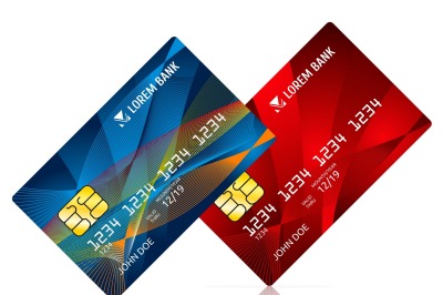Credit card isolated on white vector illustration