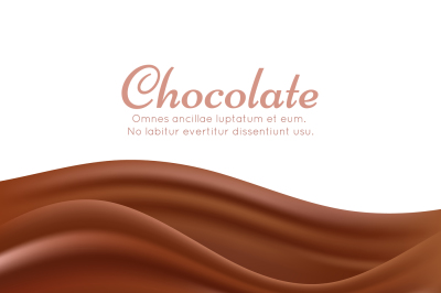 Wavy chocolate splash vector background