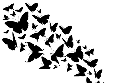 Abstract vector backdrop with butterflies design