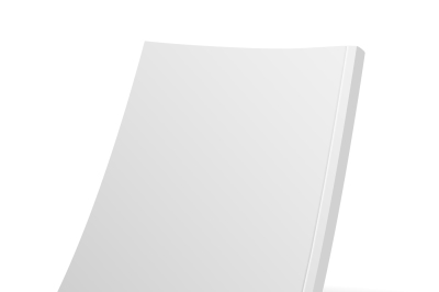 Blank flying white magazine cover&2C; book&2C; booklet&2C; brochure vector temp