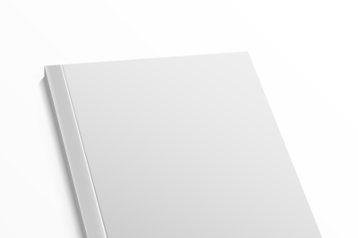 Blank magazine cover template on white background. Vector mock up