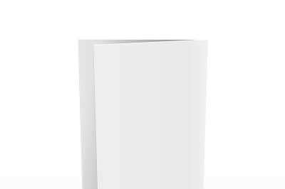 Blank folder white brochure. Vector 3D mockup