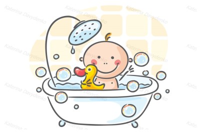 Baby in the bath tub