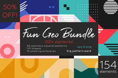 Fun Geometry pattern bundle. 