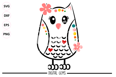 Owl SVG / DXF / EPS / PNG files