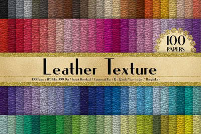 100 Real Leather Texture Digital Papers 12 x 12 inch