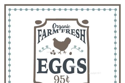 Organic Farm Fresh Eggs SVG Cut File - SVG Farmhouse