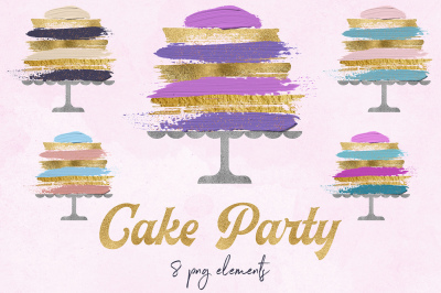 Wedding &amp; Birthday Cake Clipart