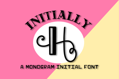 Initially - A Monogram Initial Font 
