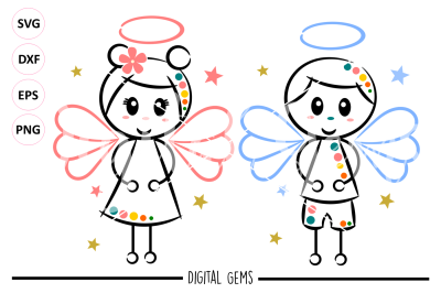 Angel SVG / DXF / EPS / PNG Files