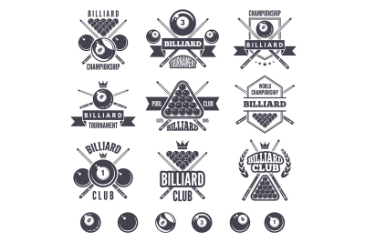 Logos set for billiard club