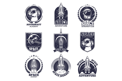 Monochrome labels for astronauts