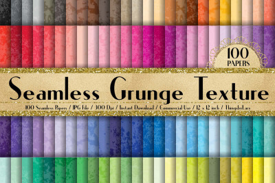 100 Seamless Grunge Texture Digital Papers 12 x 12 inch