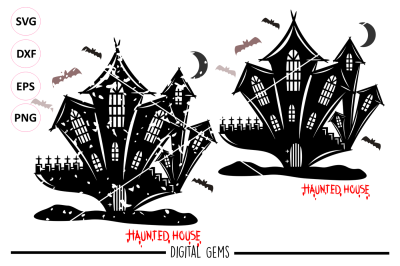 Haunted House SVG / DXF / EPS / PNG Files