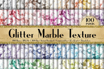 100 Glitter Marble Texture Digital Papers 12 x 12 inch