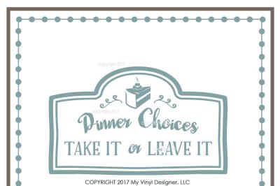Dinner Choices Vector Art - SVG Cut File, Home Vector