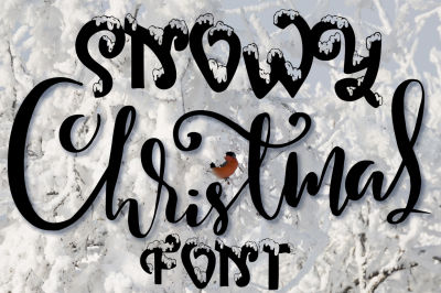Snow-covered display font