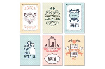 Design template of wedding invitation cards