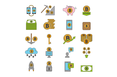 Bitcoin and other symbols of crypto industry