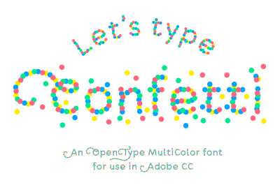 Confetti color font