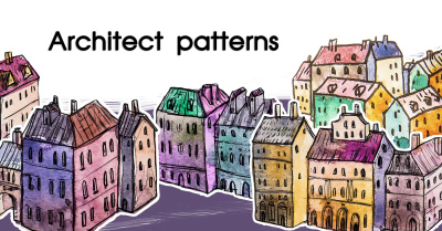 Watercolor architectural patterns