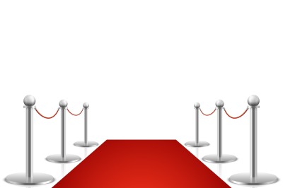 Red carpet vector illustration. Awards show background