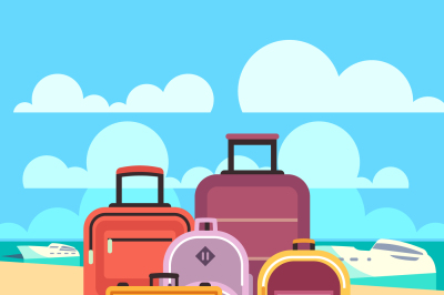 Traveling planning&2C; summer vacation&2C; tourism vector background with pa