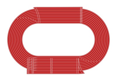 Running athletics stadium vector track