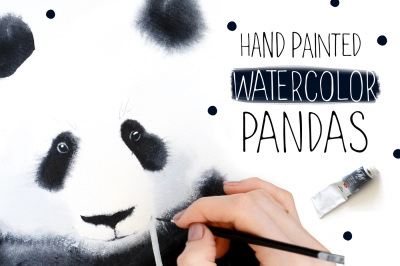 Watercolor Pandas