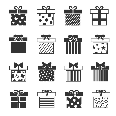 Gift box vector icons