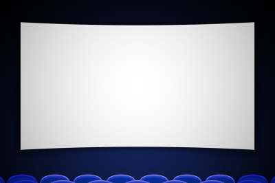 Cinema movie theatre interior vector illustration