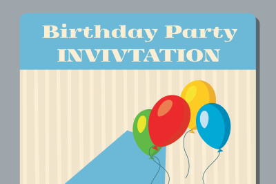 Birthday party invitation card with cute bear vector template 1 year o