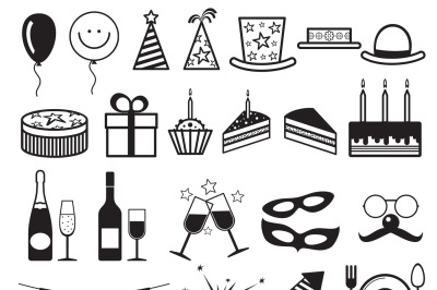 Celebration, party vector icons