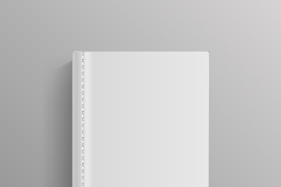 White blank book cover vector template