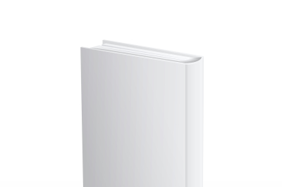 Blank vertical white book cover vector template