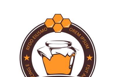 Beekeeper, honey vector logo, badge