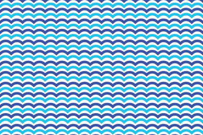 Blue sea waves seamless pattern