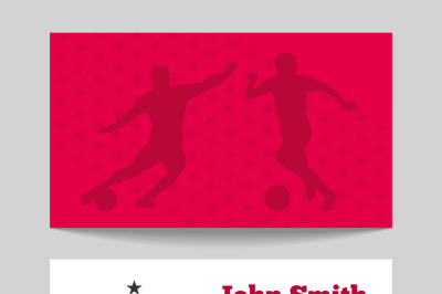 Soccer club business card template