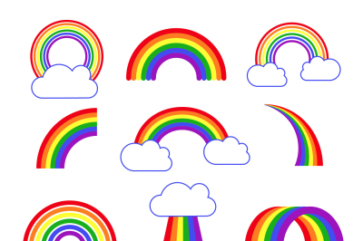 Rainbow vector icons