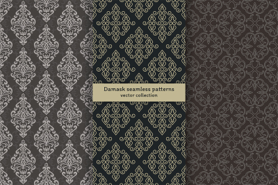Damask seamless patterns
