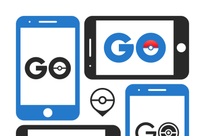 Smartphone application with GO game logo