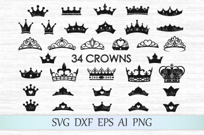 Crown svg, Princess crown svg, King crown svg, Crown clipart