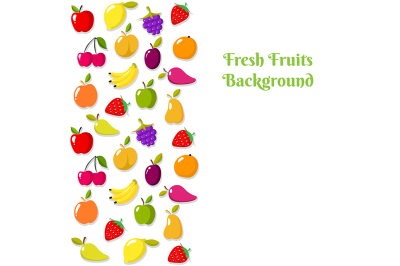 Vector fruit banner or flyer template