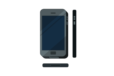 Flat mobile phone concept illustration isolated