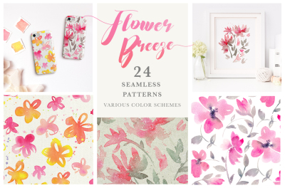 Flower Breeze - Seamless Patterns