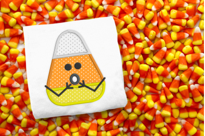 Surprised Candy Corn | Applique Embroidery