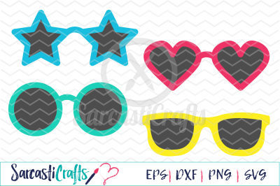 Cute Sunglasses - EPS SVG DXF PNG